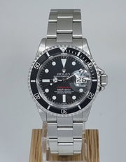 Rolex Rare Red Submariner 1680 Stainless Steel Watch